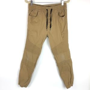 Iron Co Khaki Moto Jogger Pants Size Med